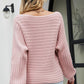 Dolman Sleeve Openwork Sweater