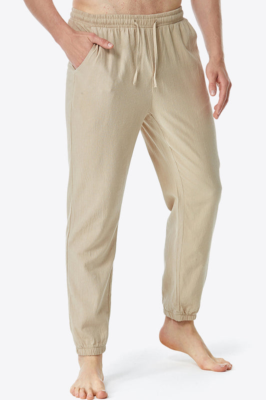 Full Size Drawstring Waist Pants with Pockets