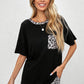 Leopard Dropped Shoulder T-Shirt and Shorts Lounge Set