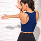 Cropped Round Neck Sports Tank Top