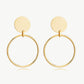 Gold-Plated Stainless Steel Drop Earrings