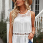 Lace Yoke Peplum Tank