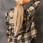 Plaid Button Front Shirt with Breast Pocket