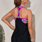 Full Size Printed Scoop Neck Swim Tank