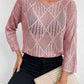 Openwork Round Neck Knit Top