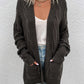 Cable-Knit Open Front Longline Cardigan