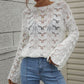 Openwork Dropped Shoulder Knit Top