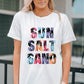 Letter Graphic Round Neck Tee