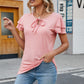 Tie Neck Layered Flutter Sleeve Top