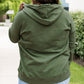 Snap Down Drawstring Hoodie with Kangaroo Pocket