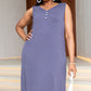 Plus Size Buttoned Sleeveless Dress