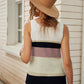 Color Block V-Neck Rib-Knit Tank