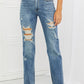 Judy Blue Bella Full Size Distressed Straight Jeans