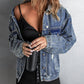 Studded Button Down Denim Jacket