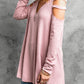 Cutout Waffle Knit Tunic Top