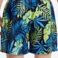Botanical Print Tied Shorts with Pockets