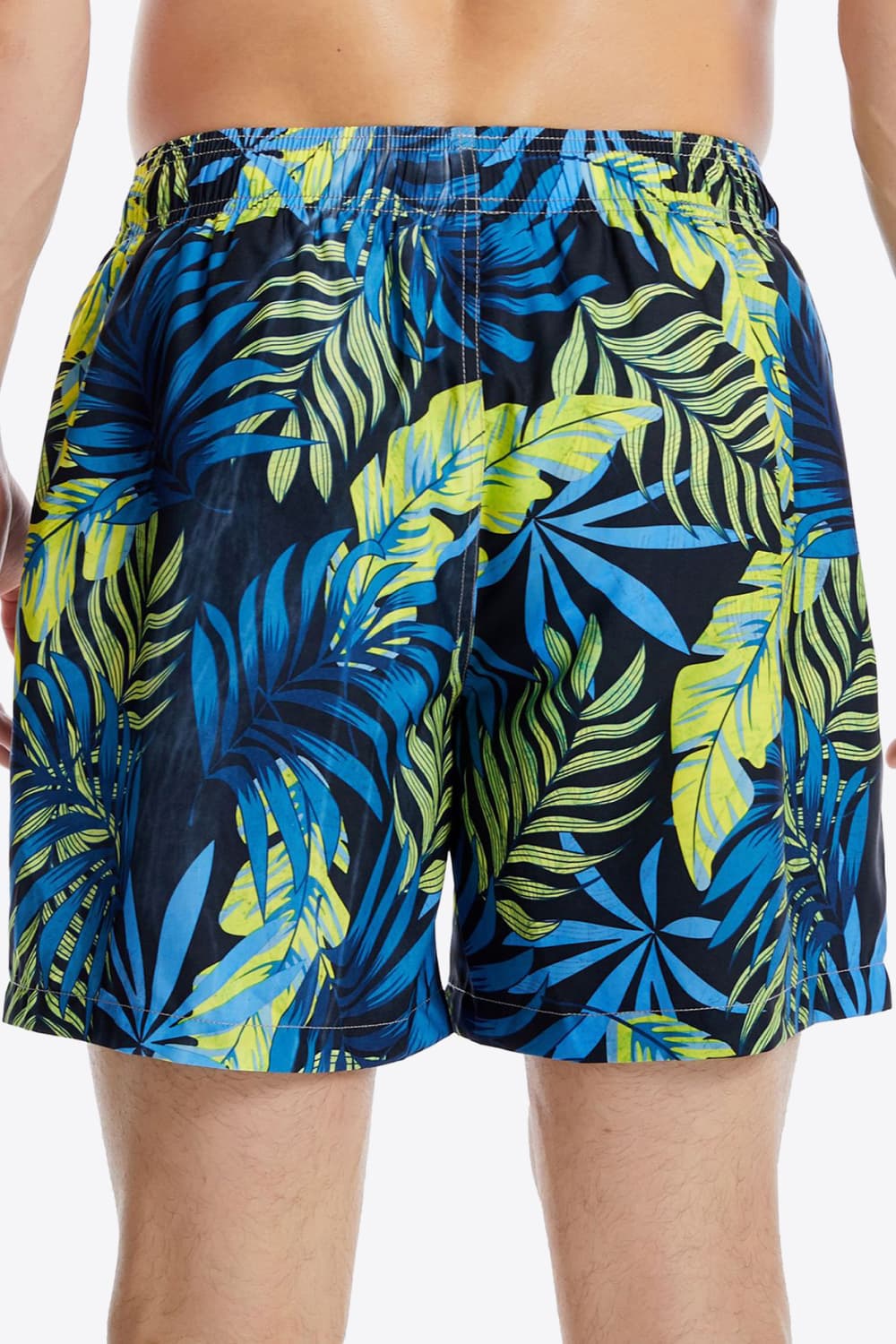 Botanical Print Tied Shorts with Pockets