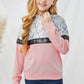 Girls Animal Print Sequined Hoodie