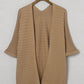 Ribbed Open Front Knit Cardigan