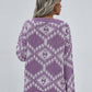 Geometric Print Chunky Knit Sweater