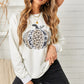 Animal Print Pumpkin Graphic Dropped Shoulder Sweatshirt