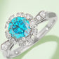 1 Carat Moissanite Contrast 925 Sterling Silver Ring