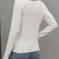 V-Neck Ribbed Knit Top