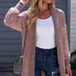Heathered Open Front Longline Cardigan