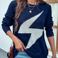 Graphic Distressed Dropped Shoulder Sweater
