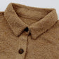 Plush Button Down Collared Jacket