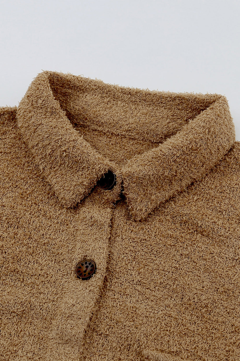 Plush Button Down Collared Jacket