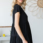 Heimish Full Size Buttoned V-Neck Tiered Top