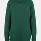 Turtleneck Raglan Sleeve Rib-Knit Dress with Pockets