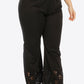 Plus Size Openwork Elastic Waist Pants
