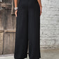 Ruched High Waist Wide Leg Pants