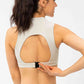 Full Size Cropped Cutout Back Zipper Front Active Tank Top