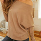 Ribbed Round Neck Long Sleeve Knit Top