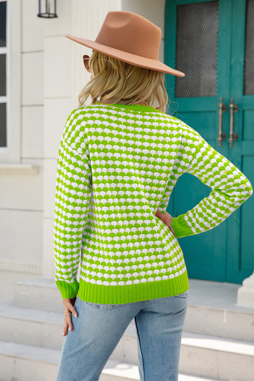 Cozy for Keeps Two-Tone Ribbed Trim Sweater