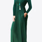 Round Neck Empire Waist Pocket Dress