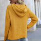 Rib-Knit Drop Shoulder Hooded Sweater