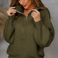 Half-Zip Lantern Sleeve Sweater
