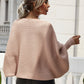 Horizontal Ribbing Dolman Sleeve Sweater
