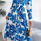 Botanical Print Long Sleeve Shirt Dress
