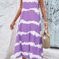 Contrast V-Neck Spaghetti Strap Midi Dress
