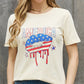 Simply Love Full Size AMERICA Star and Stripe Lip Graphic Cotton Tee