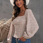 Floral Smocked Balloon Sleeve Top