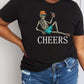 Simply Love Full Size CHEERS Graphic Cotton Tee