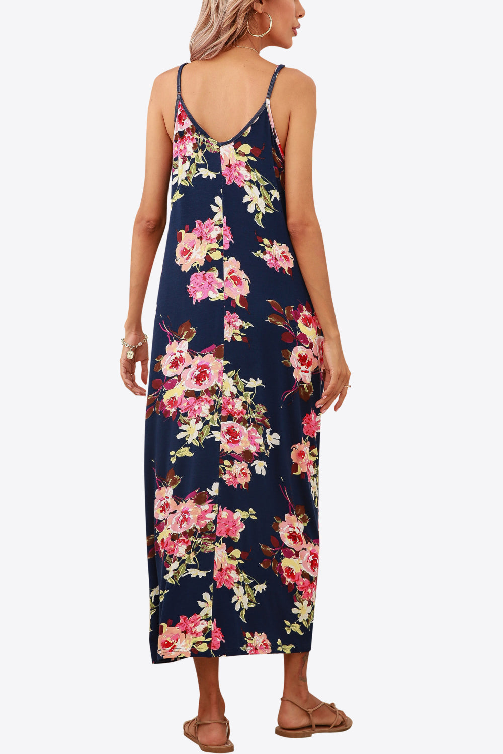 Floral Spaghetti Strap Dress with Pockets