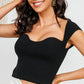 Sweetheart Neck Cropped Knit Top