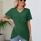 V-Neck Crisscross Short Sleeve Tee